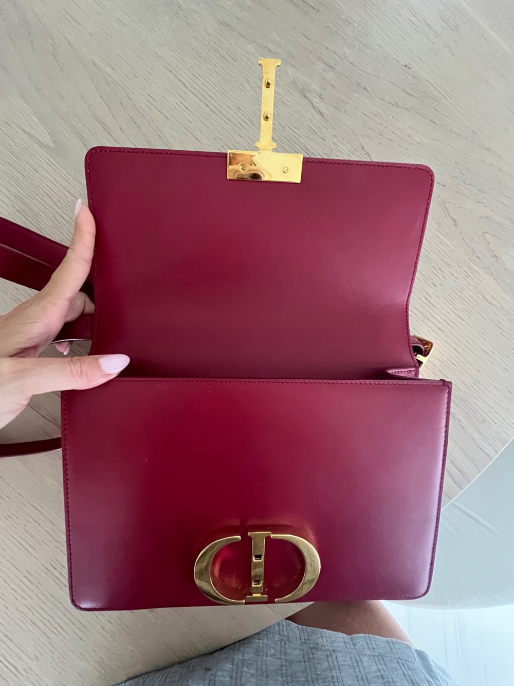 Christian Dior 30 Montaigne Box Bag Red Calfskin - Picture 4 of 9